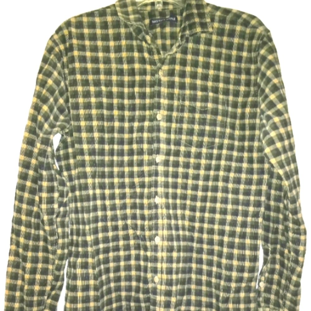 Saks Fifth Avenue mens long sleeve button down corduroy shirt size M